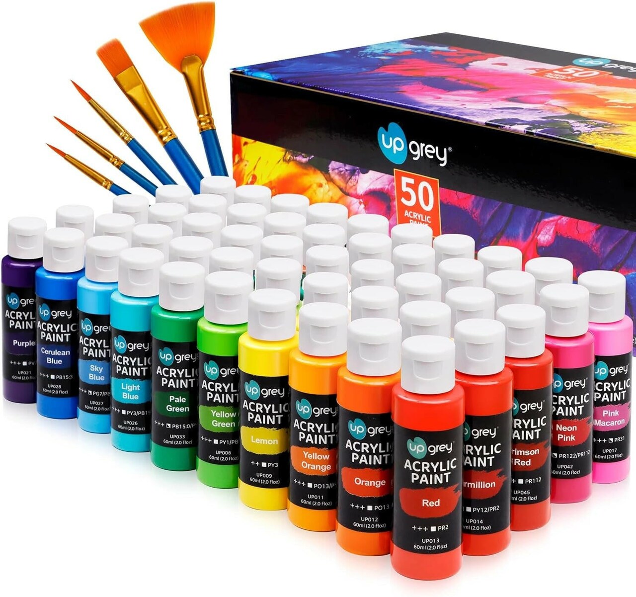 Acrylic Paint Set, Art Paints Crafts Acrylic Paint for Kids and Adults with  5 Brushes, Non Toxic Metallic Acrylic Paints for Wood Canvas Crafts Stone  Ceramic Model Painting and Christmas Decoration